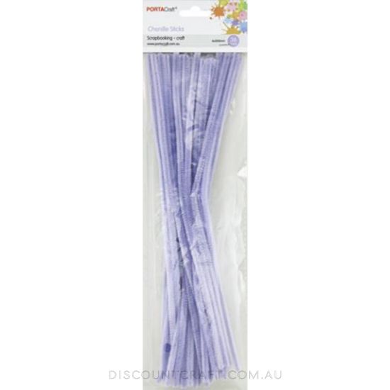Chenille Stems 6mm 50pc - Lilac