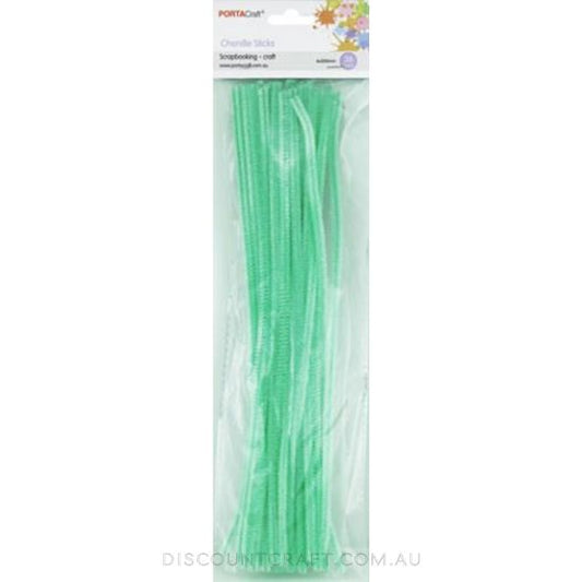 Chenille Stems 6mm 36pc - Mint