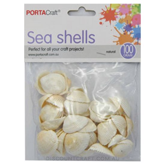 Clam Sea Shells - Natural Coloured 100g