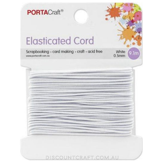 Elastic Cord 0.5mm 9.1meter - White