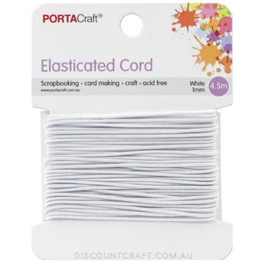Elastic Cord 1mm 4.5meter - White