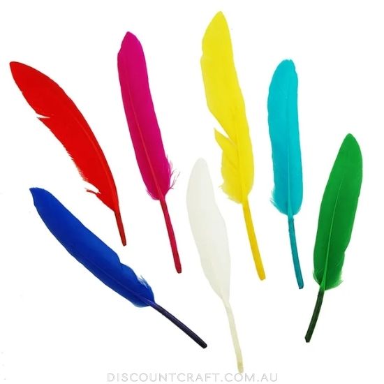 Craft Feathers - Assorted Bright Colours 6g