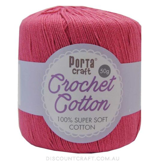 Crochet Cotton 50g 145m 3ply - Blush Pink