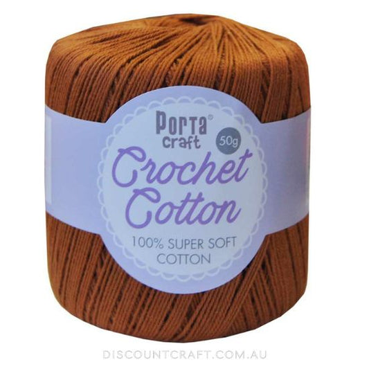 Crochet Cotton 50g 145m 3ply - Caramel