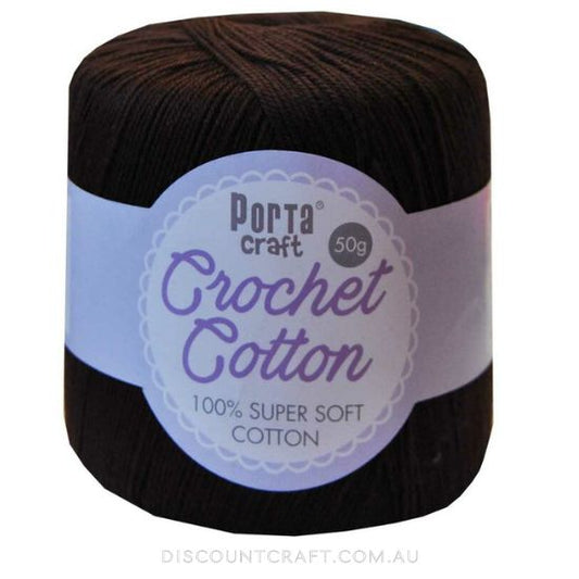 Crochet Cotton 50g 145m 3ply - Chocolate