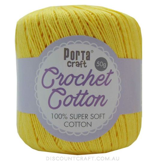 Crochet Cotton 50g 145m 3ply - Corn