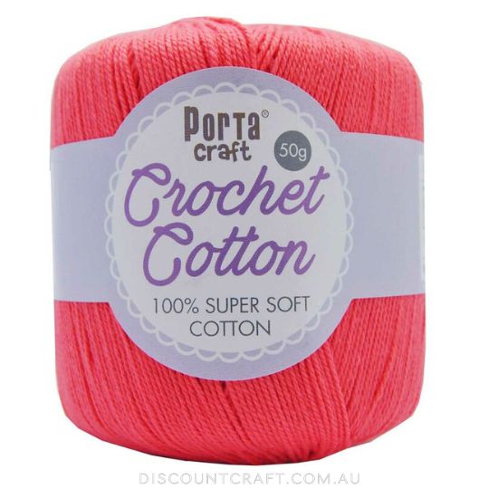 Crochet Cotton 50g 145m 3ply - Dusty Pink