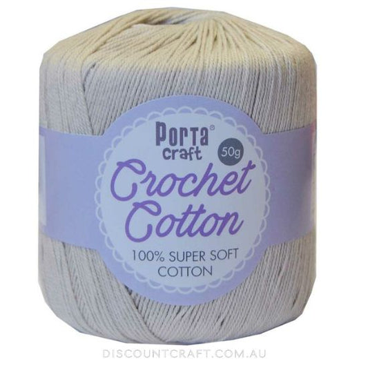 Crochet Cotton 50g 145m 3ply - Eggnog