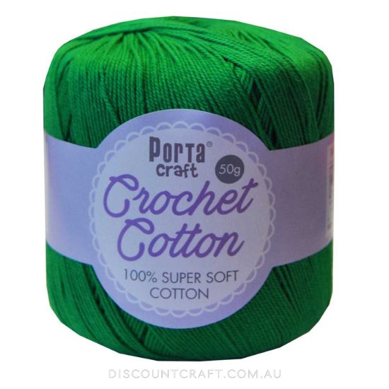 Crochet Cotton 50g 145m 3ply - Emerald