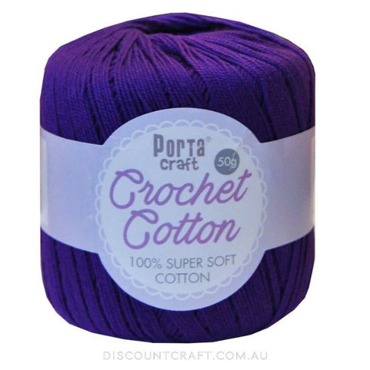 Crochet Cotton 50g 145m 3ply - Indigo