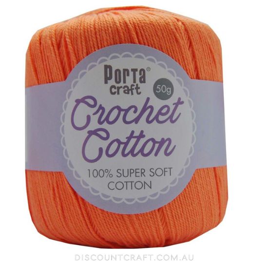 Crochet Cotton 50g 145m 3ply Peach Blossom Discount Craft