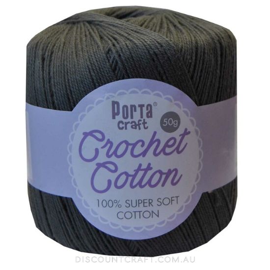 Crochet Cotton 50g 145m 3ply - Pewter