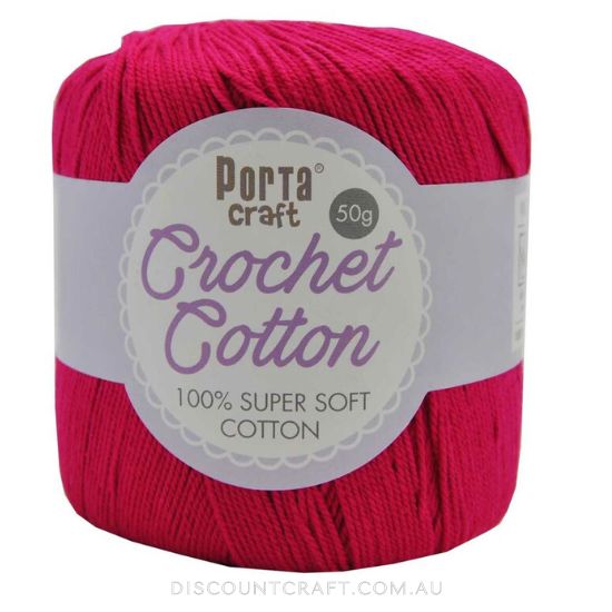Crochet Cotton 50g 145m 3ply Rose Pink Discount Craft