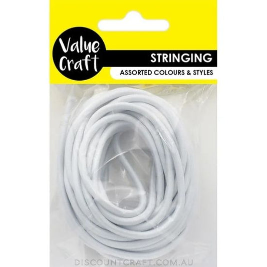 Elastic Cord (3mm) - White 5m