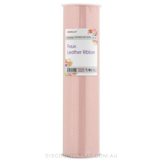 Faux Leather Vinyl Roll- Blush Pink