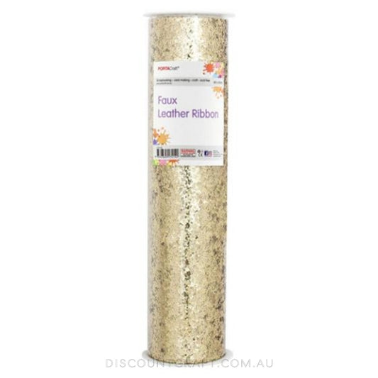 Faux Leather Vinyl Roll- Gold