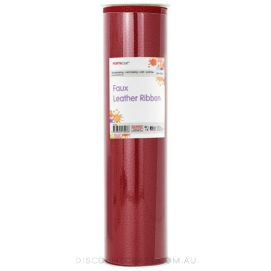 Faux Leather Vinyl Roll- Red