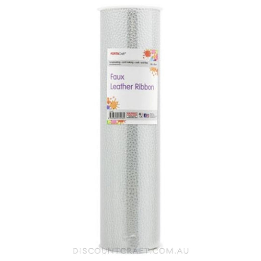 Faux Leather Vinyl Roll- Silver