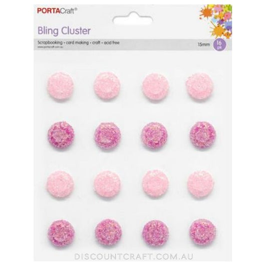 Frosted Gems 15mm 16pk - Pinks