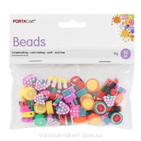 Fruit Slice Beads 10mm 50pk