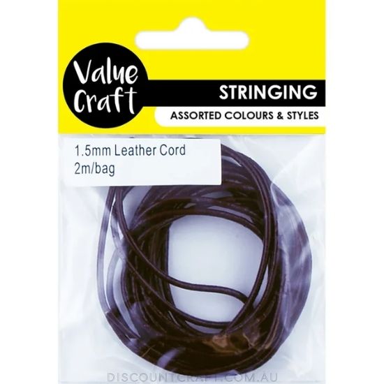 Leather Cord 1.5mm 2m - Brown