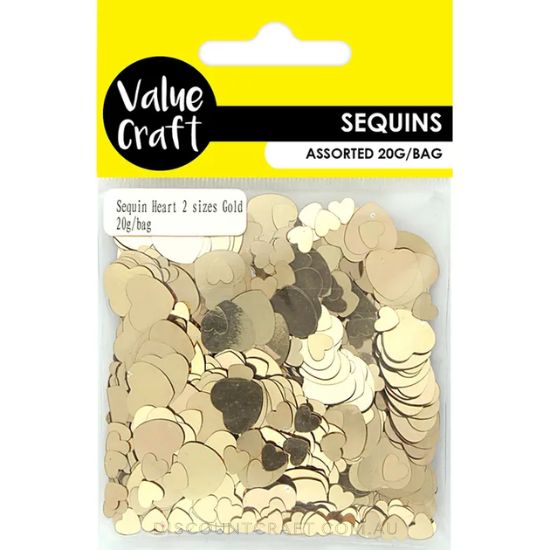 Heart Scatters 20g 2 Sizes - Gold