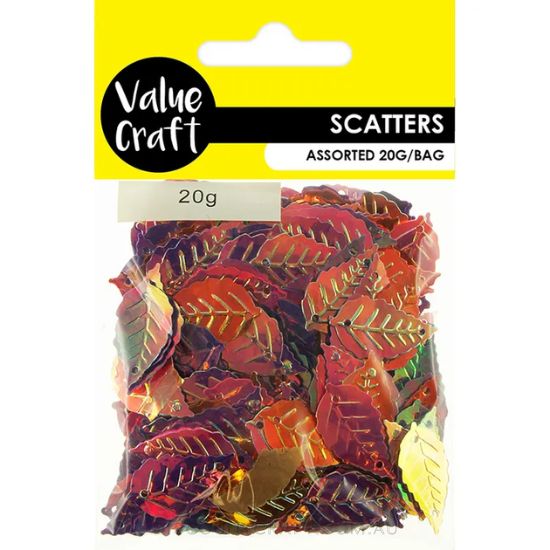 Holographic Leaves Scatters 20g - Assorted Colours