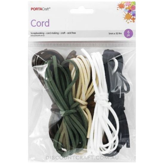 Leather String 1mm x 10.9m - Neutrals 6pk