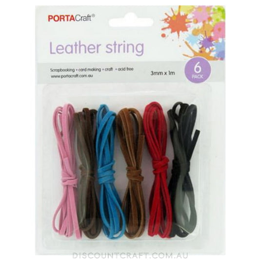 Leather String (3mm x 1m) 6 pack