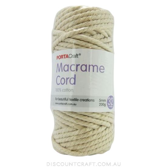 Macrame Cord 200g 5mm 32m - Twisted