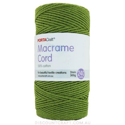 Macrame Cord 300g 2mm 180m - Sage Green