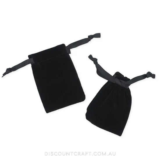 Mini Black Velvet Bags 2pk