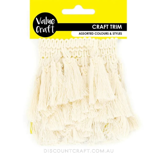 Natural Cotton Tassel Trim 1.5m