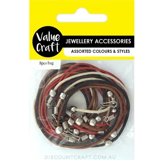 Necklace 8pk - Brown, Beige, Black & Red