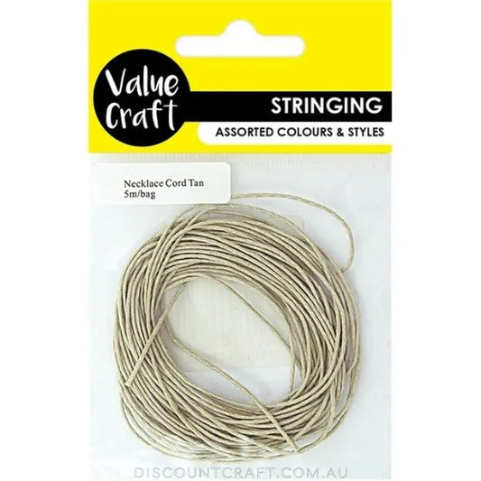 Necklace Cord 5m - Tan