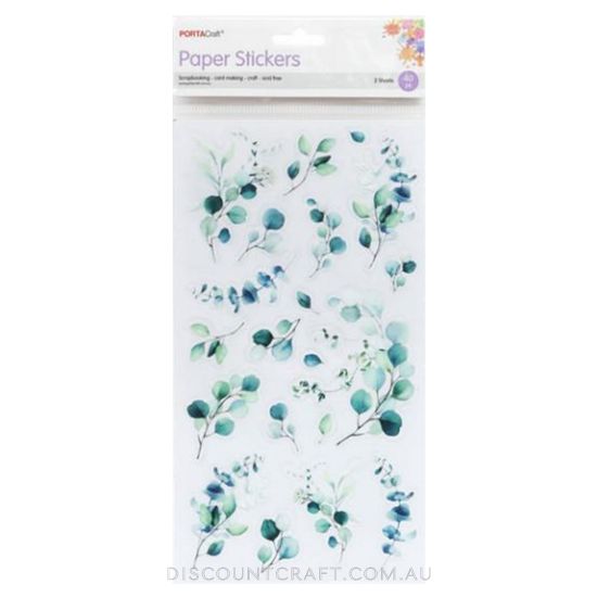 Paper Stickers Eucalyptus Branches 40pk