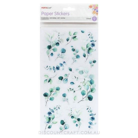 Paper Stickers Eucalyptus Branches 40pk