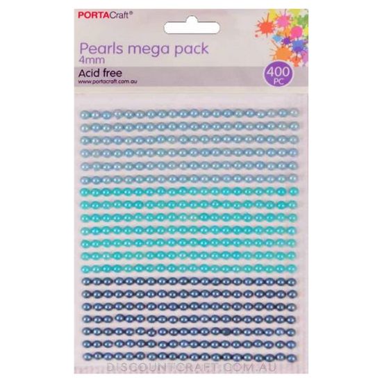 Pearl Jumbo Pack 4mm 400pc - Blues