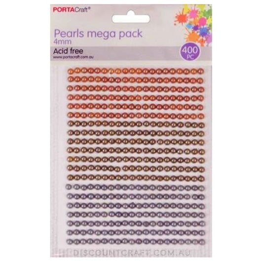 Pearl Jumbo Pack 4mm 400pc - Neutrals