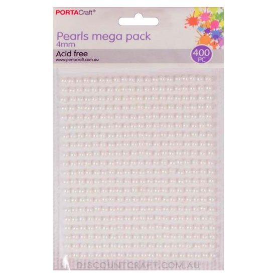 Pearl Jumbo Pack 4mm 400pc - Pearl