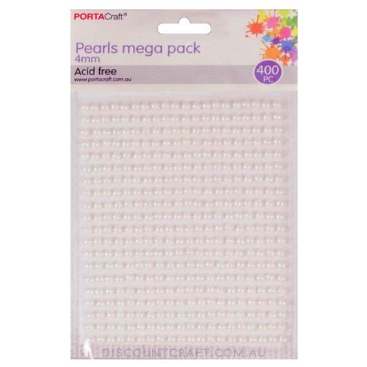 Pearl Jumbo Pack 4mm 400pc - Pearl