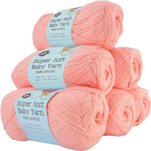 Super Soft Baby Acrylic Yarn 420m 4ply - Apricot