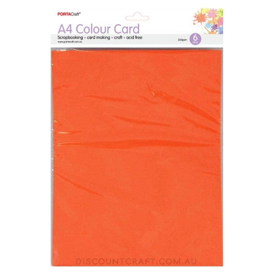 A4 Card 220gsm 6pk - Fanta