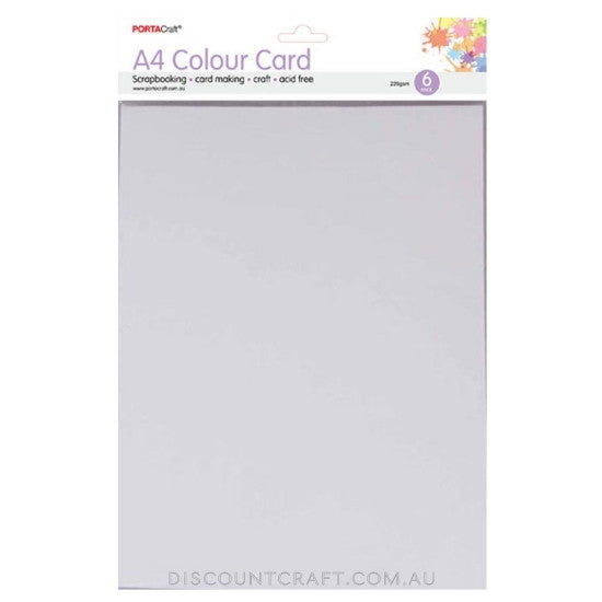 A4 Card 220gsm 6pk - White - Discount Craft