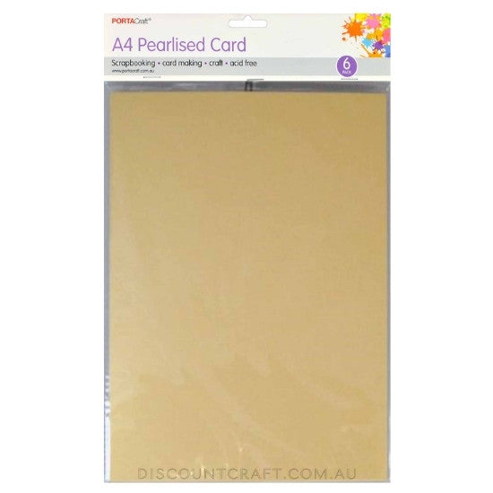Pearlised Card Heavy Weight A4 250gsm 6pk - Ivory