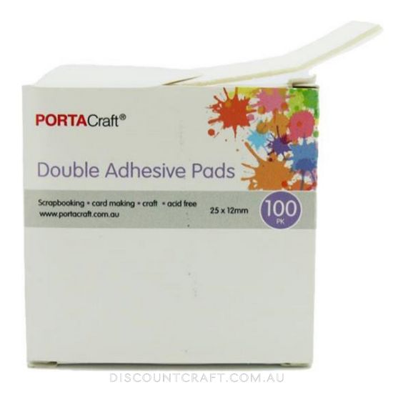 Adhesive Foam Mounts - Double Sided 25x12mm 100pk