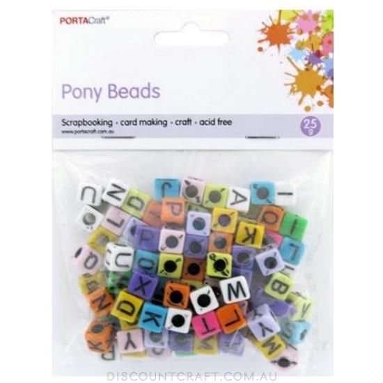 Alphabet Beads 6mm 25g - Assorted Coloured Cubes