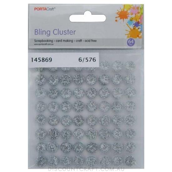 Bling Cluster 64pk - Silver