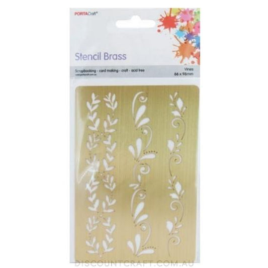 Brass Plated Stencil 66x98mm - Vines