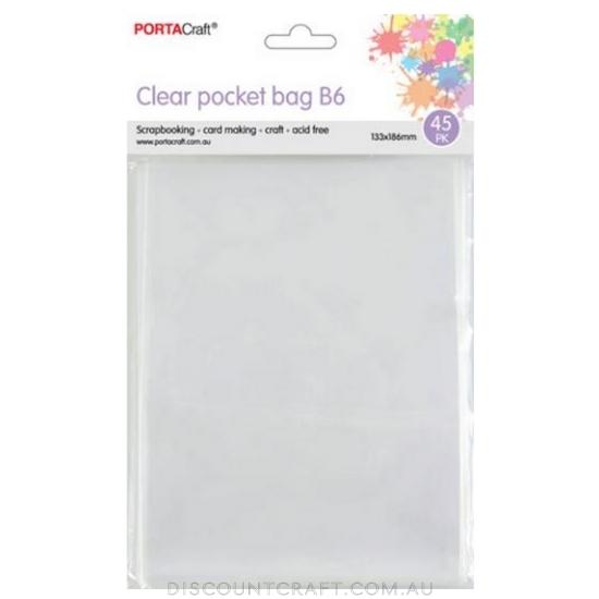 Clear Pocket Bag - B6 Size 133x186mm 45pk